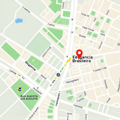 Mapa mostrando a localizaäão da Elegância Brasileira na Rua Augusta, 1234 em São Paulo